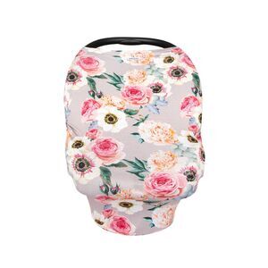 Posh Peanut French Gray Floral Car Seat Cover Nursing Cover Bamboo NWT